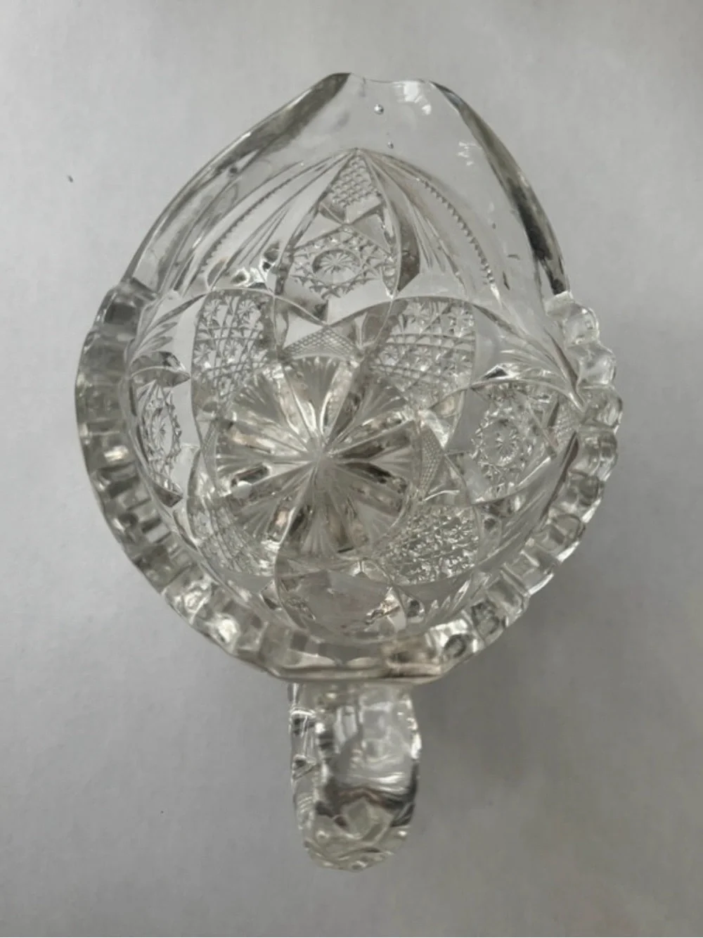 Cut Glass Crystal-Style Pitcher - Clear Decorative Serveware